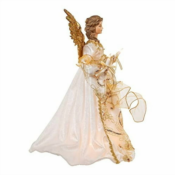 Kurt Adler 16-Inch Ivory/Gold Angel Tree Topper