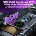 thumbnail image 4 of 85W 4-Port Super Fast Type C Car Charger USB C Compatible iPhone 17/Air/16/15 Pro Max Samsung Galaxy S25 S24 S23 S22 S21 Ultra, Car Phone Adapter Accessories for Men Women, 3FT USB-C Cable, 4 of 11