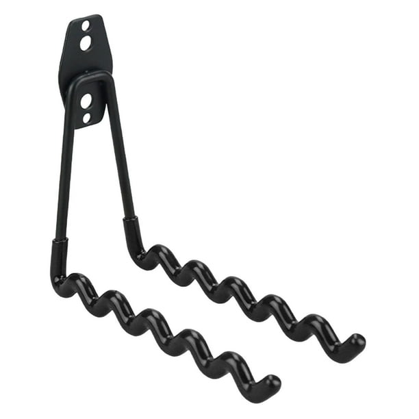 Gancho para colgar de hierro antideslizante, organizador multiusos, resistente, color negro, para almacenamiento de accesorios 193 cm x 7 cm x 16 cm