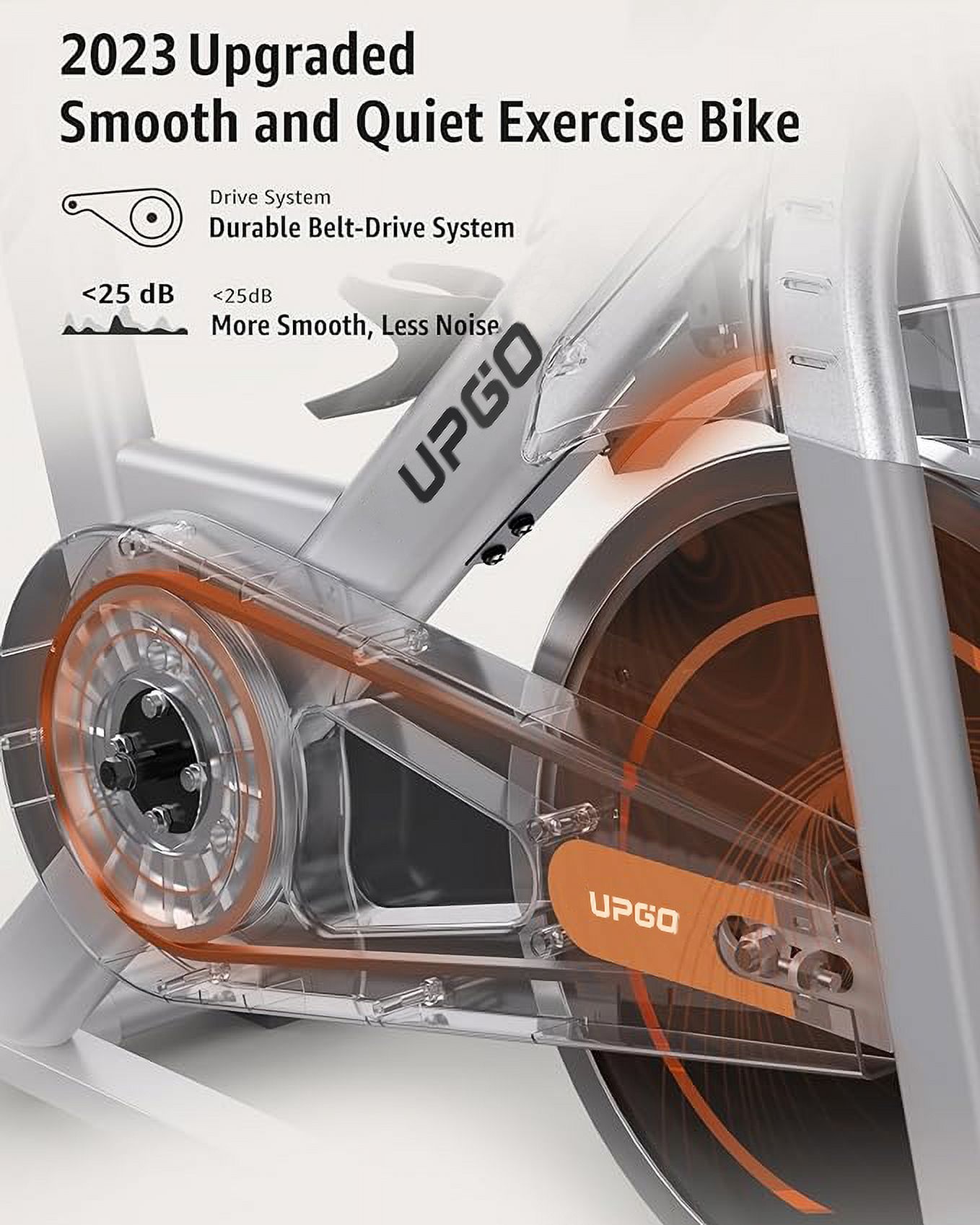 UPGO Indoor Cycling Bike/Magnetic Stationary Bike - Cycle Bike with Ipad Mount & Comfortable Seat Cushion - image 2 of 6