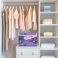 thumbnail image 4 of Yayeee Collapsible Cube Storage Bin with Lid Fabric Closet Decorative Basket with Handles, Black Cat Walking, 4 of 7