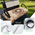 thumbnail image 5 of Golf Cart Seat Covers for 2 Seater,Boho Leaf Microfiber Cart Seat Towel Blanket,Orange Rustic Tribal Patterns Ethnic Bohemian Absorbent NonSlip Bench Seats Protector for Golf Course 51"x31", 5 of 9