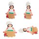 thumbnail image 4 of [Yuexinghui] Bolsa De Chef De Cocina Con Colgante De árbol De Navidad De Propiedad Intelectual Sin Tratar, Colgantex1 Color De Imagen 1 ANGGREK Christmas Tree Decorations, 4 of 8