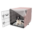 thumbnail image 5 of Damask Dog Crate Cover, Monochrome Vintage Floral Ornaments Repetitive Royal Baroque Look Illustration, Easy to Use Pet Kennel Cover Small Dogs Puppies Kittens, 7 Sizes, Blush and Rose, by Ambesonne, 5 of 6