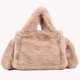 thumbnail image 4 of Bolso Tipo Cartera Esponjoso para Mujer  Bolsos Peludos Informales Suaves  Bolso para Citas para Mujer (caqui), 4 of 9