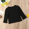 thumbnail image 3 of Franhais Toddler Baby Girl Long Sleeve T-shirt Crew Neck Cotton Ruffles Tops, 3 of 6