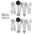 thumbnail image 1 of Ford Bronco 1966-1977 Standard 3 Point Gray & Grey Retractable Bench Seat Belt Kit - 3 Belts, 1 of 1