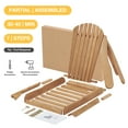 thumbnail image 6 of JONPONY Wooden Outdoor Folding Adirondack Chair Set of 2 Wood Lounge Patio Chair for Garden,Garden, Lawn, Backyard, Deck, Pool Side, Outseating Chair, Brown, 6 of 9