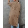 thumbnail image 5 of Coolmee Casual Open Front Knit Cardigan Sweaters for Women Spring Long Sleeve Drape Outwear with Pockets Khaki S Size, 5 of 6