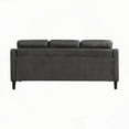 thumbnail image 6 of Gray Polished Microfiber 1pc Sofa with Button Tufting and Solid Wood Frame for Living Room, 6 of 8