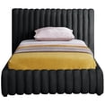 thumbnail image 3 of Meridian Furniture Nico Black Velvet Twin Bed, 3 of 16