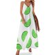 thumbnail image 1 of Vestido sin mangas con estampado de lima, vestido de fiesta para mujer, elegante vestido de verano de lujo para uso diario, 1 of 7