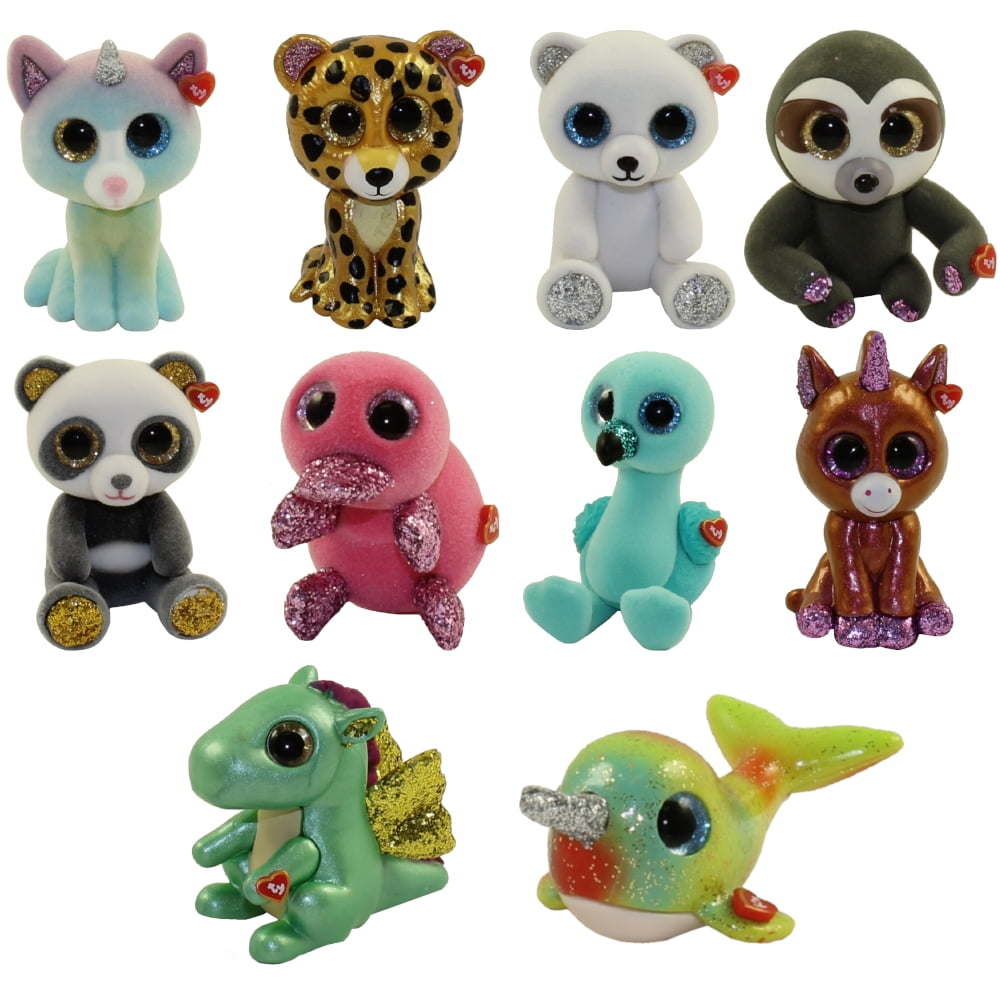 New TY Beanie Boos 2 inch INKY the Blue Flamingo Mini Boo Figures Series 4