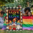 thumbnail image 3 of Love is Love Gnomes Pride Garden Flag Double Sided Gay Pride Lesbian LGBT Pride Small Yard Flag Outdoor Decoration 12.5 x 18 Inch, 3 of 6
