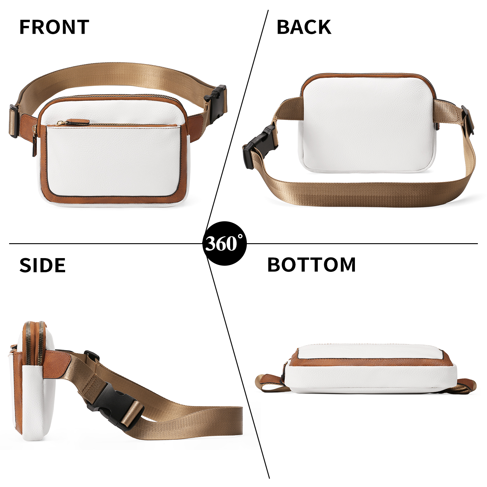 Kalunma Vegan Leather Fanny Pack with Adjustable Strap photo 4