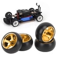 thumbnail image 1 of RC Car Tires And Rim, 4Pcs Aluminum Alloy Plastic RC Rims Hub Tires For Wltoys K989 K969 P939 284131 1/28 Remote Control Car, 1 of 8