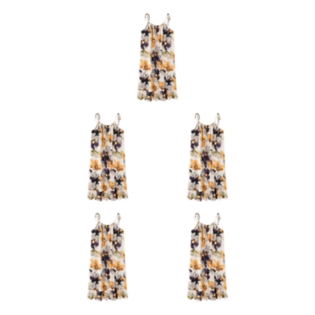 Guardurnaity Camisón femenino Vestido de noche estampado Vestidos casuales sueltos Ropa de dormir Sling Beach Home Holiday Party Ropa de dormir Type2 NO2