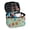 Floral Garden Case, variant on HELLHERO Travel Cosmetic Bags (8.86"x6.5"x5.9") Teal Floral Pattern, with Large Capacity Multi-Function Makeup Organizer Female