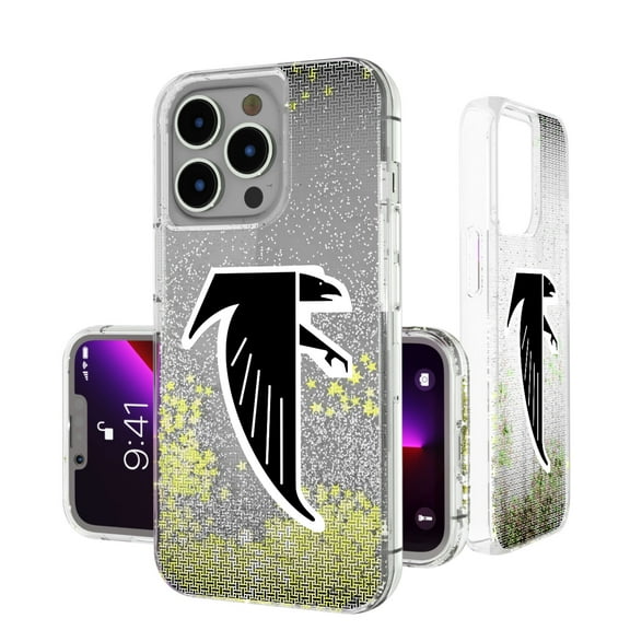 Atlanta Falcons Linen Logo iPhone Glitter Case