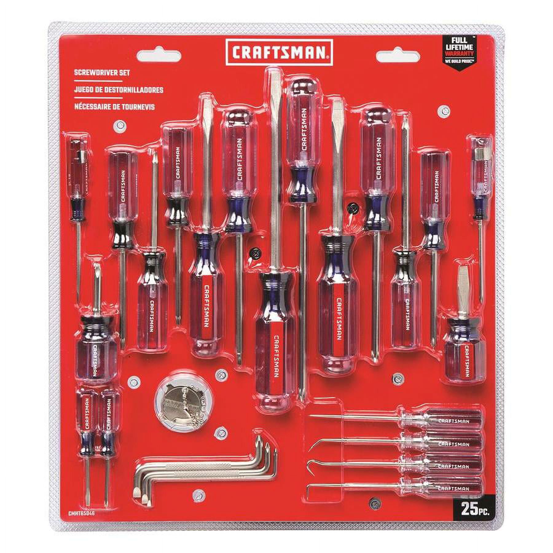 CRAFTSMAN Screwdriver Set Assorted 25 Piece CMHT65046
