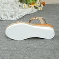 thumbnail image 5 of THDHVS Wedge Sandals for Women,Women's Sandals,Fashion Casual Bohemian Wedge Sandals Beach Casual Shoes for Womens Beige 9.5, 5 of 7