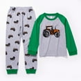 thumbnail image 2 of Teen Boy Clothes Infant Girl Autumn Winter Tractor Print Long Sleeve Elastic Waist 2T 3T 4T 5T Sleepwear Pajamas 2-Pieces Set, 2 of 4