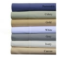 thumbnail image 2 of Royal Hotel Bedding Abripedic Crispy Percale Sheets, 300-Thread-Count, 5PC Solid Sheet Set, 100% Cotton, Up to 18 Inch Deep Pocket, Split-California-King, Gold, 2 of 2