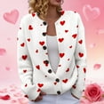 thumbnail image 2 of Cardigan Sweaters for Women Hemlock Heart Cardigan Sweater for Oversized Valentine Cardigan Cute Love Print Open Front Knit Sweaters Coat With Pockets Sweater, 2 of 6