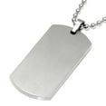 thumbnail image 2 of Titanium Kay Titanium Engravable Brushed Finish Dog Tag Pendant with 36" Bead Chain (L), 2 of 4