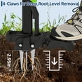thumbnail image 3 of Lumiparty Stand Up Weed Puller with 4-Claw Steel Head, 40-Inch Long Handle Manual Weed Remover Tool for Lawn and Garden, Green, 3 of 9