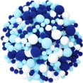 thumbnail image 1 of Pompones Tegeme, 1200 unidades, azul claro y blanco, de 1 a 2,5 cm, 1 of 7