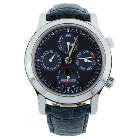 Jewelry List In America Savinstultra Com Jaeger Lecoultre Men S Master 41 5mm Blue Leather Band Platinum Case Automatic Analog Watch Q146648a