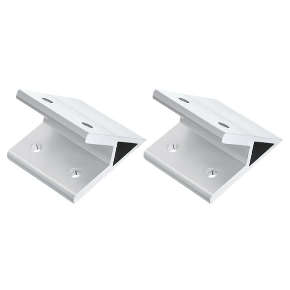 2Pack 45 Degree Angle Aluminum Profile Corner Brackets Joint Connectors for 6060 Series (Silver Tone)