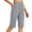 Gray, variant on Womens Workout Long Shorts High Waisted Bermuda Shorts Loose Solid Tummy Control Walking Running Yoga Short Black
