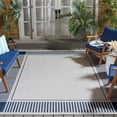 thumbnail image 4 of Safavieh Beach House Roswell Bordered Indoor/Outdoor Area Rug, Ivory/Navy, 4' x 6', 4 of 8
