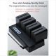 thumbnail image 4 of NP F970 F960 NP F770 BateríA Cargador Inteligente RáPido de 4 Canales para F750 F950 NP-F550 NP-FM50 FM500H QM7 Enchufe UE, 4 of 7