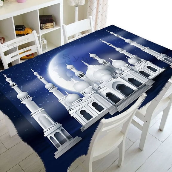 Muslim Ramadan Home Table Decoration Accessories Eid Restaurant Decoration Tablecloth Outdoor Party Rectangular Tablecloth