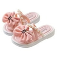 thumbnail image 3 of Girl Sandals Girl Children Shoes Comfortable Soft Soled Slippers Fashionable Flower Pearl Beach Sandals And Slippers #Pink, 3 of 7