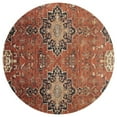 thumbnail image 3 of Oriental Medallion Floral Geometric Orange Round Carpet Circle Rug Outdoor Patio Area Rug Washable Large Area Rugs Hallway Room Decor Fitness Mats, 3 of 8