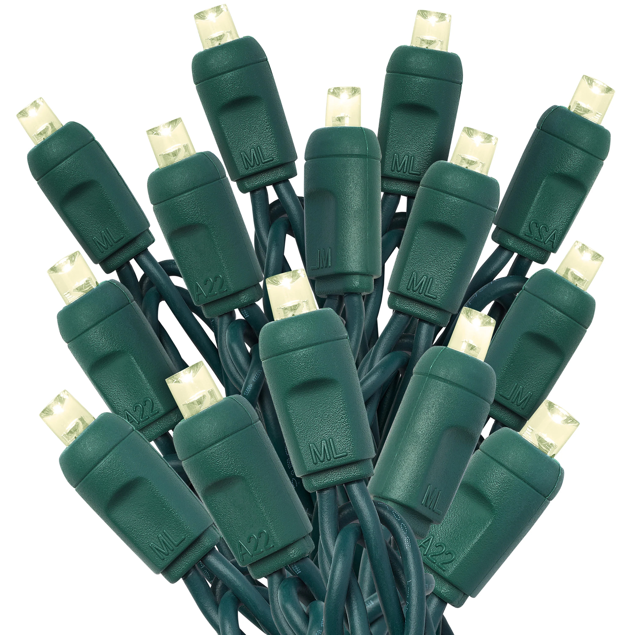 Holiday Lighting Outlet 5MM 50-Count LED Teal Indoor/Outdoor Mini Light String for Christmas, Holiday, Event, Party, Tree, and Lawn Lighting, Green Cord, UL Listed. - image 2 of 11