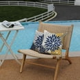 thumbnail image 3 of Blue Yellow Flower Pillow Covers 16x16 Inch Set of 2 Outdoor Throw Pillows Outdoor Waterproof Decor for Living Room Sofa Patio Funiture Garden Floral Polyester Pillow Covers 002Z16, 3 of 5