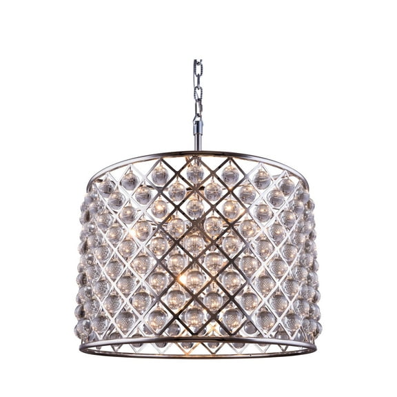 Pendant Lamp MADISON 8-Light Polished Nickel Royal Cut Crystal New E12 C EL-1120