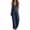 Navy/linen romper women, variant on Brnmxoke Womens Casual Cotton Bib Overalls Adjustable Spaghetti Strap Wide Leg Jumpsuits Rompers with Pockets