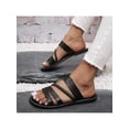 thumbnail image 4 of Frontwalk Women's Slides Backless Sandal Slip On Flat Sandals Beach Comfort Slippers Womens Open Toe Slide Black 8.5, 4 of 5