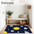 thumbnail image 3 of ODIKA 4'x6' Machine Washable Non-Slip Area Rug, System Planets Space Exploration Science Discovery Activity High Traffic Rug with Pad, Blue, 686825, 3 of 8