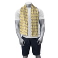 thumbnail image 2 of Vintage Gym Towel, Romantic Nature Blossom Pattern with Roses and Daffodils, One-Sided Quick Dry Microfiber for Beach Fitness & Swimming, 60" x 30", Mustard Rose, by Ambesonne, 2 of 2