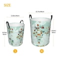 thumbnail image 4 of Uemuo World Travel Map Pattern Circular Laundry Hamper Basket with handles,Collapsible laundry basket,Large capacity laundry hamper,Laundry Organizer-, 4 of 8