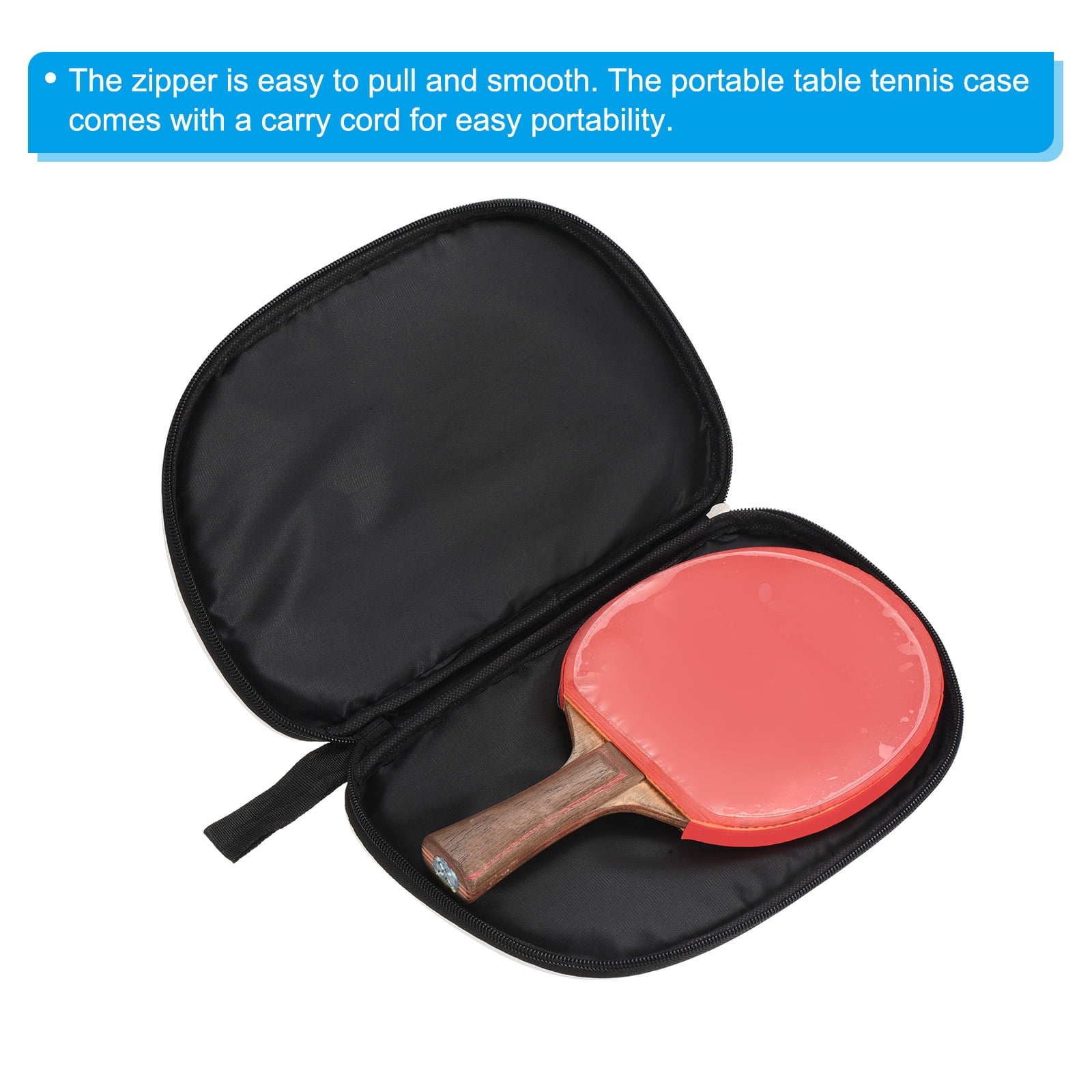Uxcell Ping Pong Paddle Case Table Tennis Racket Case Soft Cover Container Bag Fan Shaped, Grey 2 Pack