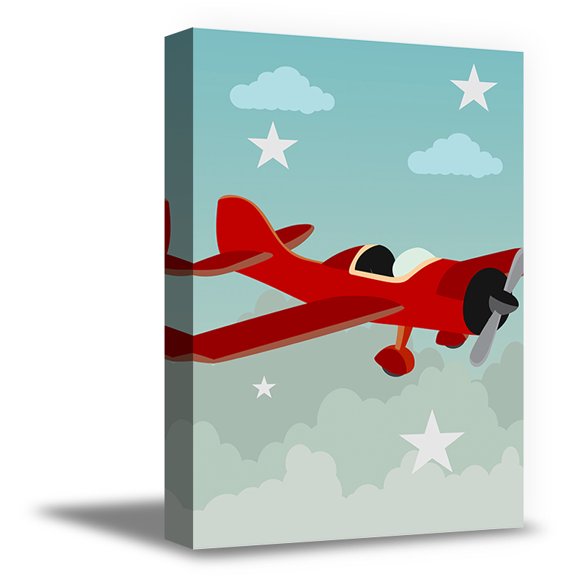 Awkward Styles Plane Canvas Funny Wall Art Nursery Room Wall Art Baby Boy Room Decor Baby Girl Room Decorations Ready to Hang Picture Newborn Baby Room Wall Decor Plane Wallpapers Made in USA