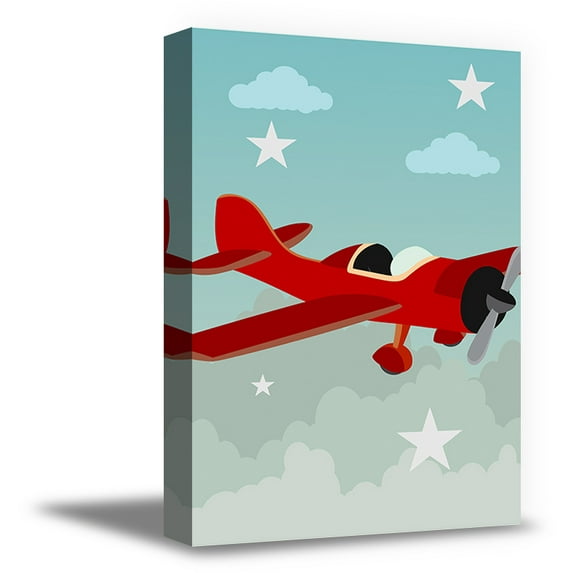 Awkward Styles Motivational Canvas Art Plane Wall Decor Kids Room Wall Art Kids Decals Funny Art for Kids Dream Big and Fly High Newborn Baby Room Wall Decor Plane Wallpapers Made in USA Decor